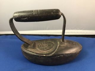 Rare Antique Cooks Pattern R.  H.  Co.  Tugboat Or Dutch Shoe Cast Iron Sad Iron
