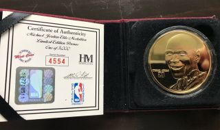 Michael Jordan Ultra Rare Elite Gold Plated Bronze Limited Edition 500 Medallion 2
