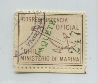 Chile 1907 Official Navy Marina Oficial Stamp Very Rare 73988