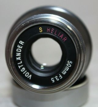 Rare Voigtlander S Heliar 50mm 3.  5 Lens Nikon Mount Near