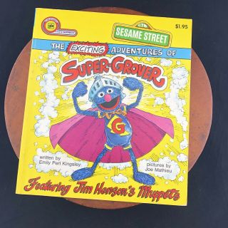 Vtg Rare 1978 Sesame Street The Exciting Adventures Of Grover Book