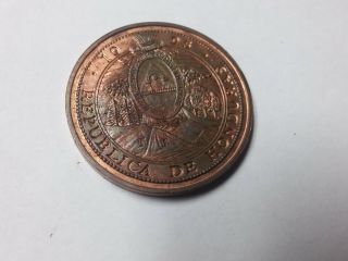 Rare 1995 Honduras Copper 10 Lempira pattern,  mntg 150,  Toned 2