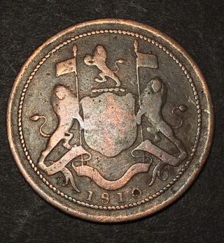 1810 Malaysia Penang Pice One Cent Rare Collectible Coin Malaya 4