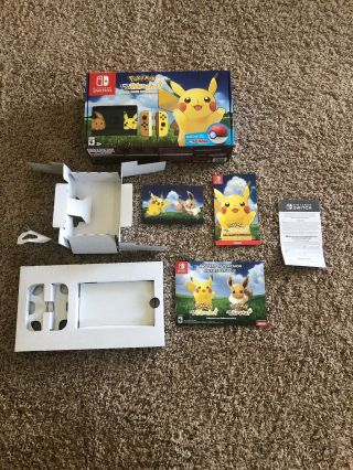 Empty Box & Inserts Only Pokemon Let’s Go Pikachu Nintendo Switch Box Rare