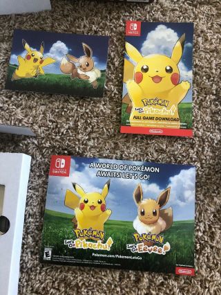 EMPTY BOX & INSERTS ONLY Pokemon Let’s Go Pikachu Nintendo Switch Box RARE 3