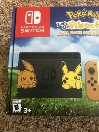 EMPTY BOX & INSERTS ONLY Pokemon Let’s Go Pikachu Nintendo Switch Box RARE 5