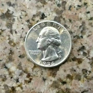 Rare 1936 S Washington Silver Quarter 25c Coin Key Date Sharp No/res