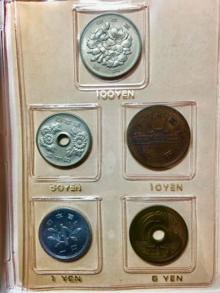 1969 Japan 5 - Coin Set Km - Ms1 In.  Rare