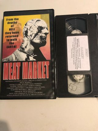 Meat Market 1 & 2 Vhs Zombies Oop Rare Sov Brian Clement Sub Rosa Frontline