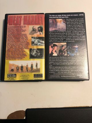 Meat Market 1 & 2 VHS Zombies OOP Rare SOV Brian Clement Sub Rosa Frontline 4