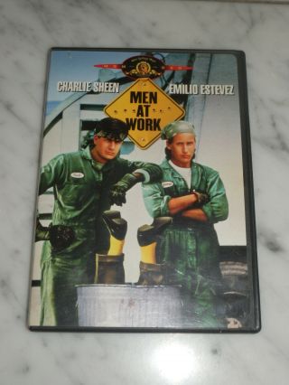 Men At Work (dvd,  2002) 1990 Movie Charlie Sheen Emilio Estevez Rare Oop