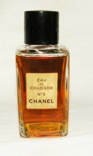 Vintage Rare 1950 - 60s Chanel No 5 Eau De Cologne 2 Oz 60 Ml - Old Formula