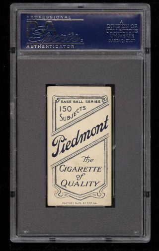 Rare 1909 - 11 T206 Bill Bradley Portrait Piedmont 150 Cleveland PSA 5 EX 2