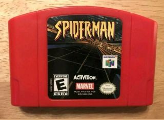 Spider - Man Nintendo 64 N64 Cartridge Video Game Rare Cleaned Authentic &