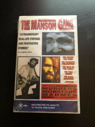 Charles Manson Gang Rare Vhs Sleaze Pal Sov Aus Gore Cult Horror