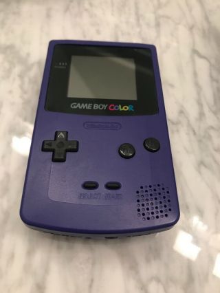 Rare Game Boy Color Grape Purple With Case Light Madness Magnifier With Light 2
