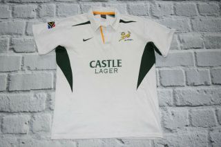 Rare White Nike South Africa Shirt Rugby Xl Castle Lager Kit Trikot