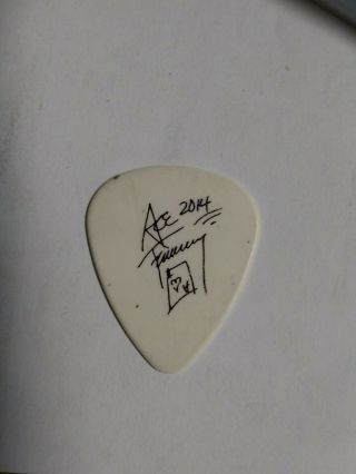 KISS Ace Frehley Signed Rare Autographed Guitar Pick Space Invader 2014 Spaceman 2