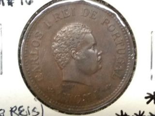 1901 India - Portuguese 1/2 Tanga Coin,  Rare Indeed