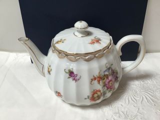 Antique 1904 Rare Wurttemberg 2188 Large Teapot Hand Painted Gold/floral