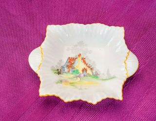 Extremely Rare Shelley Dainty Country Cottage Sweet Butter Pin Dish