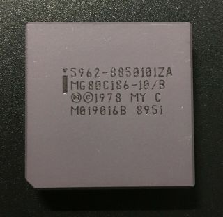 Rare Intel Mg80c186 Cpu Vintage 80186 Cmos Version Processor