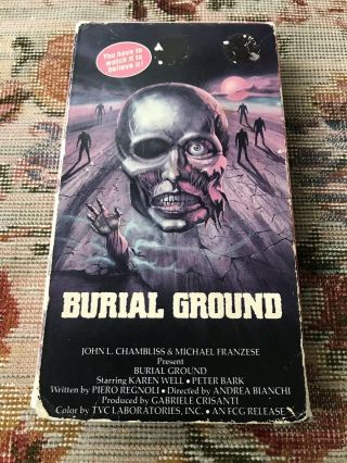 Burial Ground Vhs Rare Horror Zombies Gore Vestron Video