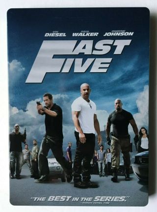 Fast Five:steelbook Rare Best Buy (two Version Blu - Ray,  Dvd,  2011,  Region)