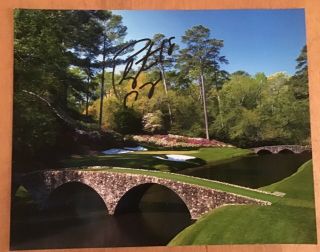 Rare Signed Peyton Manning 12th Hole Augusta National Golf Club Picture