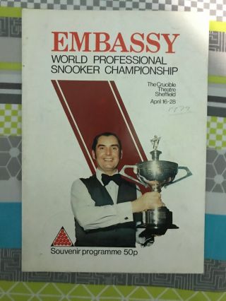 World Snooker Championship Programme 1979 - Extremely Rare