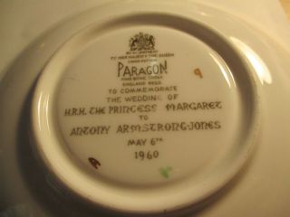 Rare Paragon Cup & Saucer Royal Wedding Princess Margaret & Anthony Armstrong 4