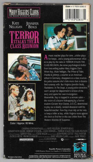 Terror Stalks the Class Reunion (VHS) RARE & HTF ON VHS,  FREESHIPP 2