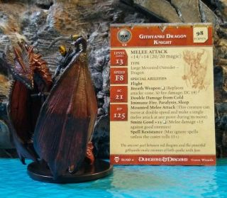 Dungeons & Dragons Blood War Githyanki Dragon Knight 51 Rare Large W/card.  (c)