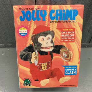 Jolly Chimp | Rare Vintage Battery Operated Cymbals Monkey Toy | Hsin Chi Toys