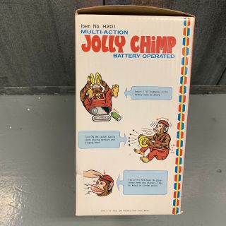 Jolly Chimp | Rare Vintage Battery Operated Cymbals Monkey Toy | Hsin Chi Toys 5