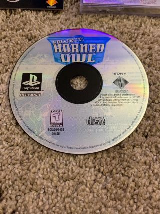 Project Horned Owl PS1 US Ver RARE Complete CIB Light Gun Sony PlayStation 1996 2