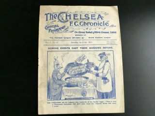 Chelsea V Sunderland 1914/15 Rare Season