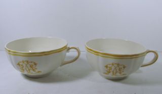 Yves Delorme Rare Gien Soup Cup X 2