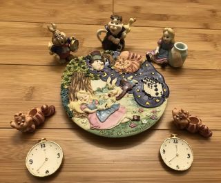 Popular Imports Alice In Wonderland 1997 Miniature Tea Set Cheshire Cat Rare