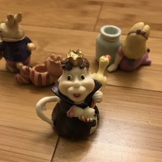 Popular Imports Alice In Wonderland 1997 Miniature Tea Set Cheshire Cat Rare 3
