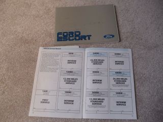 Ford Escort Mkiv Mk4 Unstamped Service Book And Handbook Rare Mark 4