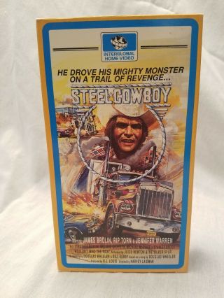 Steel Cowboy Vhs Video Tape Rare Usedtrucker Movie James Brolin Rip Torn