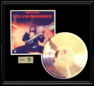 Thin Lizzy Live And Dangerous Rare Gold Record Platinum Disc Album Lp Rare