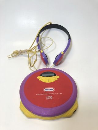 Rare - Little Tikes Skip Personal Cd Player - Red,  Purple And Yellow Parts Or Repar