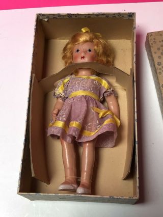Rare Cute Vintage 8 " Nancy Ann Storybook Doll Goldilocks With Box