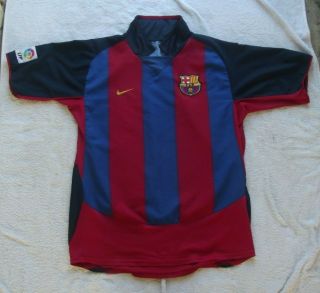 Fc Barcelona 2003 2004 Home Shirt Rare La Liga (m)