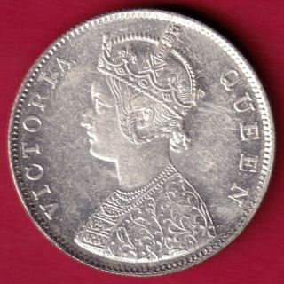 BRITISH INDIA - 1862 - VICTORIA QUEEN - ONE RUPEE - RARE SILVER COIN AT2 2