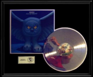 Rush Fly By Night Gold Record Rare Platinum Disc Album Lp Rare