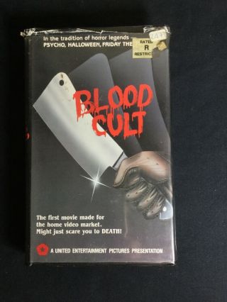 Blood Cult 1985 Rare Clam Shell Big Box Horror Vhs United See Store Bannd