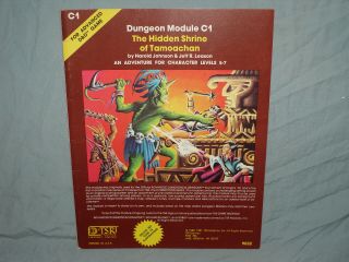 Ad&d 1st Ed Module - C1 The Hidden Shrine Of Tamoachan (rare - Complete & Exc)